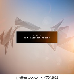 Geometric Vector Background. Triangles Pattern for Business Presentations, Application Cover and Web Site Design.