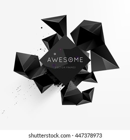 Geometric Vector Background. Triangles Pattern for Business Presentations, Application Cover and Web Site Design.