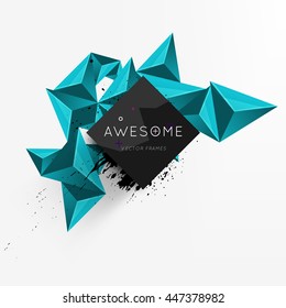 Geometric Vector Background. Triangles Pattern for Business Presentations, Application Cover and Web Site Design.