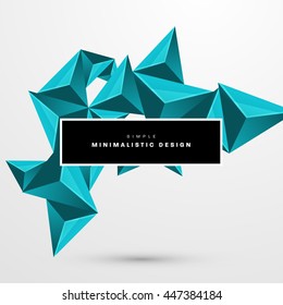 Geometric Vector Background. Triangles Pattern for Business Presentations, Application Cover and Web Site Design.