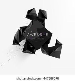 Geometric Vector Background. Triangles Pattern for Business Presentations, Application Cover and Web Site Design.