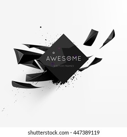 Geometric Vector Background. Triangles Pattern for Business Presentations, Application Cover and Web Site Design.