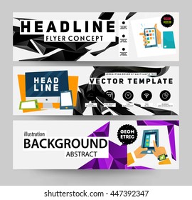 Geometric Vector Background. Triangles Pattern for Business Presentations, Application Cover and Web Site Design.