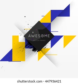 Geometric Vector Background. Triangles Pattern for Business Presentations, Application Cover and Web Site Design.