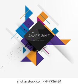 Geometric Vector Background. Triangles Pattern for Business Presentations, Application Cover and Web Site Design.