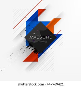 Geometric Vector Background. Triangles Pattern for Business Presentations, Application Cover and Web Site Design.