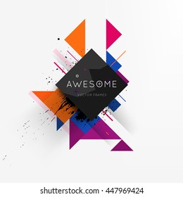 Geometric Vector Background. Triangles Pattern for Business Presentations, Application Cover and Web Site Design.
