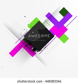 Geometric Vector Background. Triangles Pattern for Business Presentations, Application Cover and Web Site Design.