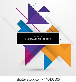 Geometric Vector Background. Triangles Pattern for Business Presentations, Application Cover and Web Site Design.