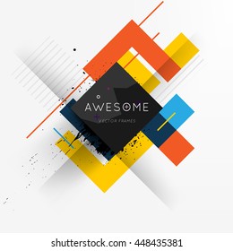 Geometric Vector Background. Triangles Pattern for Business Presentations, Application Cover and Web Site Design.