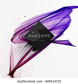 Geometric Vector Background. Triangles Pattern for Business Presentations, Application Cover and Web Site Design.