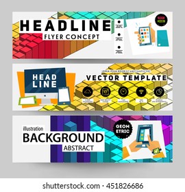 Geometric Vector Background. Triangles Pattern for Business Presentations, Application Cover and Web Site Design.