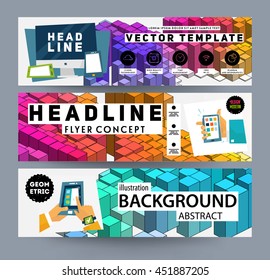Geometric Vector Background. Triangles Pattern for Business Presentations, Application Cover and Web Site Design.