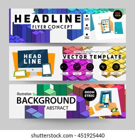 Geometric Vector Background. Triangles Pattern for Business Presentations, Application Cover and Web Site Design.