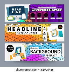 Geometric Vector Background. Triangles Pattern for Business Presentations, Application Cover and Web Site Design.