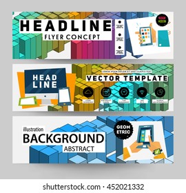 Geometric Vector Background. Triangles Pattern for Business Presentations, Application Cover and Web Site Design.