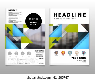 Blue Technology Annual Report Brochure Flyer Stock Vector (Royalty Free ...