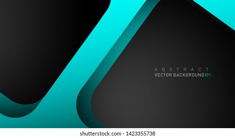 Geometric vector backgrounds that overlap layers on black space for text and background designs