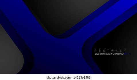 Geometric vector backgrounds that overlap layers on black space for text and background designs