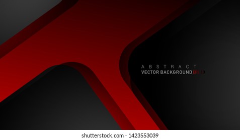 Geometric vector backgrounds that overlap layers on black space for text and background designs