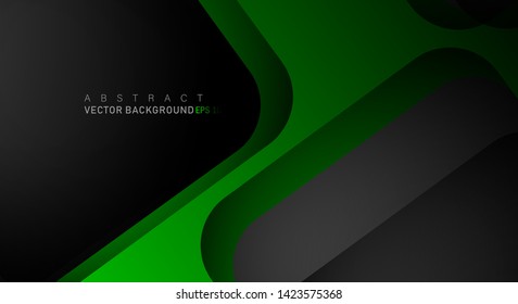 Geometric vector backgrounds that overlap layers on black space for text and background designs