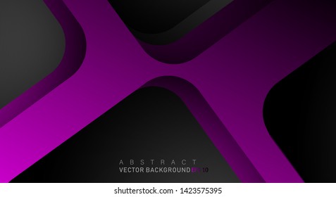 Geometric vector backgrounds that overlap layers on black space for text and background designs