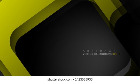 Geometric vector backgrounds that overlap layers on black space for text and background designs