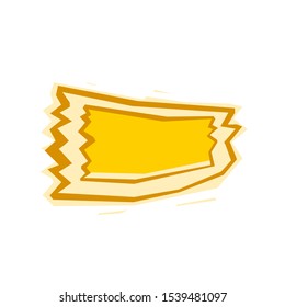 Geometric vector banner isolated on white. Rectangular street art style.
