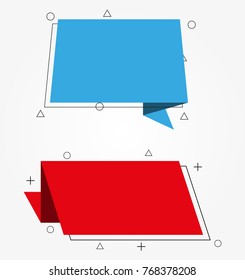 Geometric vector banner. Retro banner design.