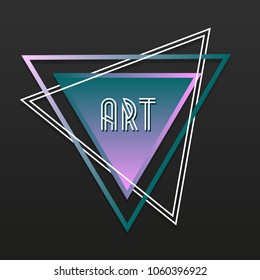 
Geometric vector banners with effect of neon glow.
