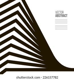 Geometric Vector Black and White Background. Architecture and Construction Concept. Avant-Garde Style