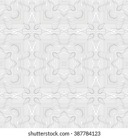Geometric vector black and white vector ornament. Vector seamless pattern. Modern stylish texture. Repeating geometric background with squares and rhombus.