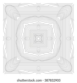 Geometric vector black and white vector ornament. Vector pattern. Modern stylish texture. Repeating geometric background with squares and rhombus.