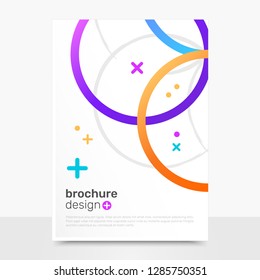 Geometric Vector Brochure Design. Circle Vector Brochure Mockup. Success Brochure Templates. EPS10