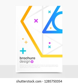 Geometric Vector Brochure Design. Triangle Vector Brochure Mockup. Success Brochure Templates. EPS10