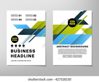 Juego de Fondos para Tarjetas Comerciales de Vectores Geométricos. Patrón de triángulos. Diseño de estilo plano