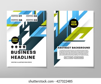 Juego de Fondos para Tarjetas Comerciales de Vectores Geométricos. Patrón de triángulos. Diseño de estilo plano