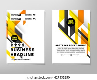 Geometric Vector Business Cards Backgrounds Set. Triangles Pattern. Flat Style Design