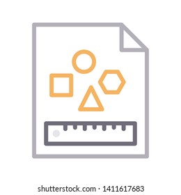 geometric vector color line icon