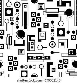 Geometric vector Computer circuit board pattern - illustration seamless texture