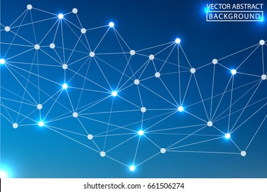Vector geométrico. Concepto de ciencia, química, biología, medicina, tecnología, negocios. Fondos geométricos.