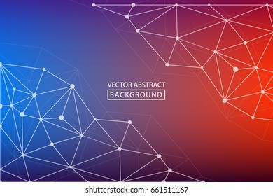 Geometrische Vektorillustration. Konzept der Wissenschaft, Chemie, Biologie, Medizin, Technologie, Wirtschaft. Geometrische Hintergründe.
