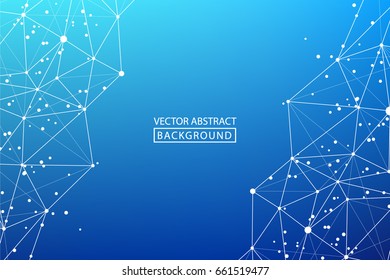 Geometric vector. Concept of the science, chemistry, biology, medicine, technology, business. Geometric backgrounds.