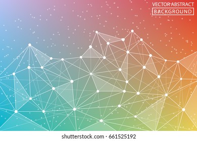 Geometric vector. Concept of the science, chemistry, biology, medicine, technology, business. Geometric backgrounds.