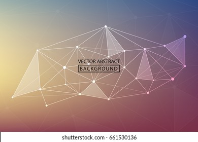 Geometric vector. Concept of the science, chemistry, biology, medicine, technology, business. Geometric backgrounds.