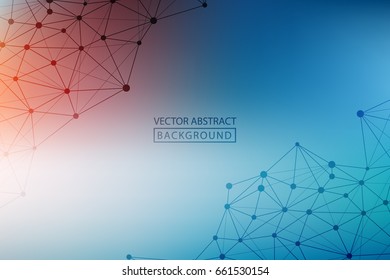 Geometric vector. Concept of the science, chemistry, biology, medicine, technology, business. Geometric backgrounds.