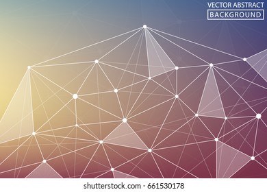 Geometric vector. Concept of the science, chemistry, biology, medicine, technology, business. Geometric backgrounds.