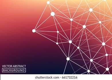 Geometric vector. Concept of the science, chemistry, biology, medicine, technology, business. Geometric backgrounds.