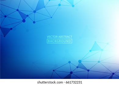 Geometric vector. Concept of the science, chemistry, biology, medicine, technology, business. Geometric backgrounds.