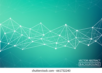 Geometric vector. Concept of the science, chemistry, biology, medicine, technology, business. Geometric backgrounds.